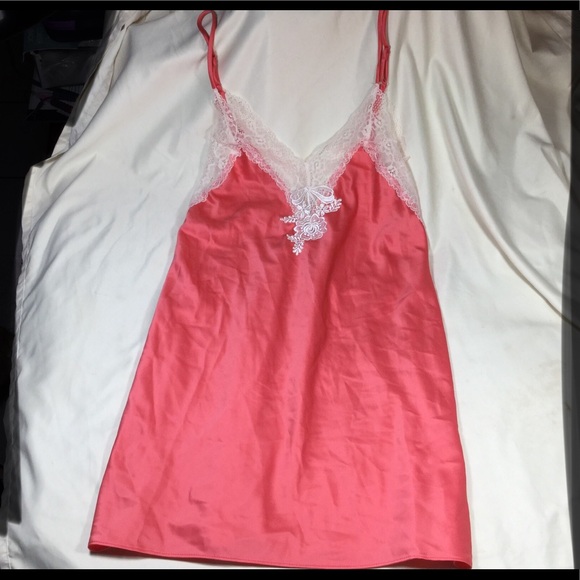 Linea Donatella Satin Lace Nightie Slip Dress - M - Picture 1 of 8